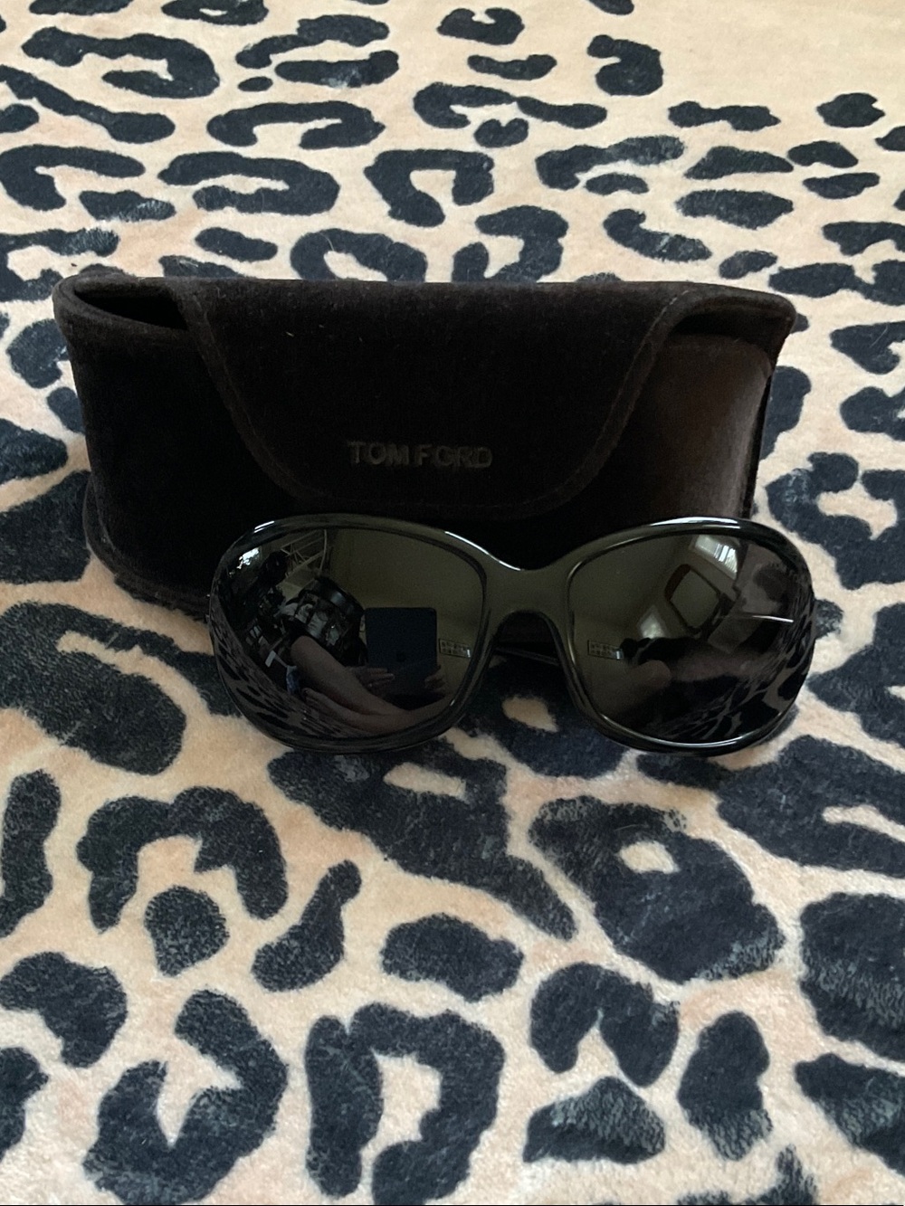 Tom Ford Black Jennifer Sunglasses with Case